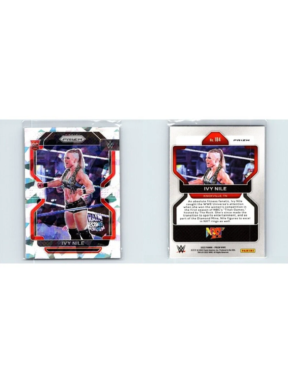 2022 Panini Prizm WWE Ivy Nile RC #184 Ice NXT 2.0